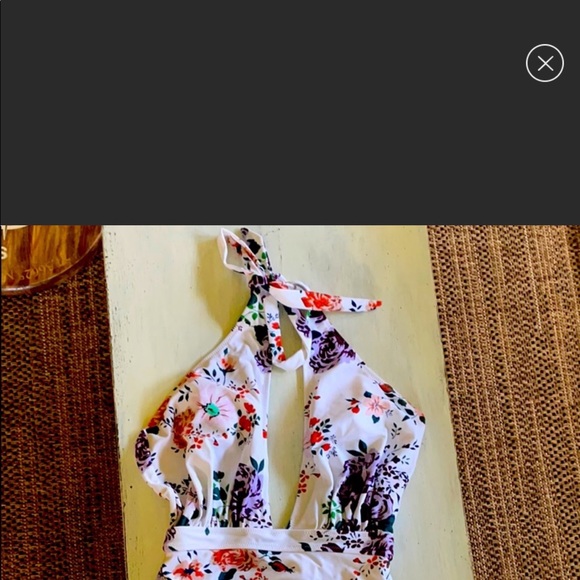 Cupshe Floral One Piece NWOT - Picture 8 of 12